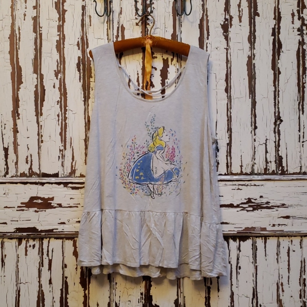 Ruffled alice in wonderland shirt